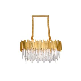 Nova Luce Grane - lampe suspendue - 80 x 30 x 120 cm - or et transparent
