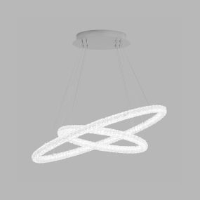 Searchlight Circle - lampe suspendue - Ø 83 x 126 cm - 60W LED inclus - transparent