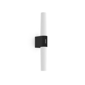 Nordlux Helva Double Basic - applique murale - 10,6 x 5,7 x 42,5 cm - 9W LED inclus - IP44 - noir