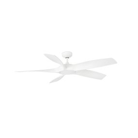 Faro Cocos - ventilateur de plafond avec lumière et télécommande - Ø 137 cm - 20W LED inclus - blanc