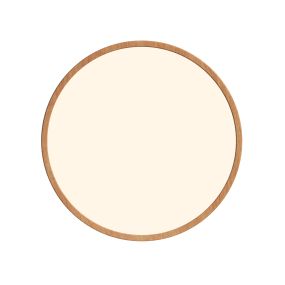 Nordlux Oja - plafonnier de salle de bain - Ø 42,4 x 2,3 cm - 24W LED dimmable inclus (2700K) - IP54 - feuille de bois