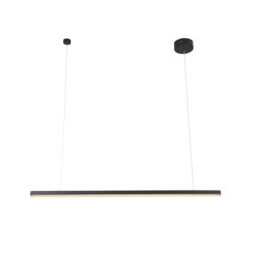 Maxlight Trio - lampe suspendue - 100 x 3,6 x 150 cm - 12W LED dimmable inclus - noir