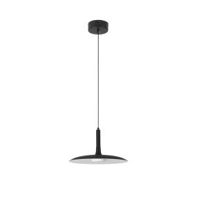 Nova Luce Lisi - lampe suspendue - Ø 33 x 180 cm - 12W LED inclus - noir mat