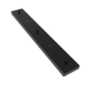 Calex - plaque de plafond pour 3 points lumineux - 70 x 10 cm - noir