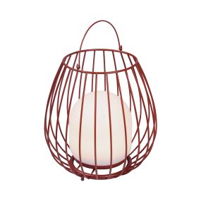 Nordlux Jim To-Go - lampe de table rechargeable pour extérieur - Ø 28 x 30,3 cm - 3W LED inclus - IP54 - rouge