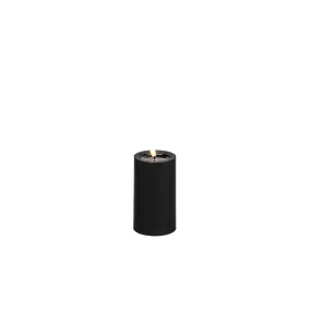 Konstsmide - Bougie LED à piles avec flamme vacillante - Ø 7 x 12 cm - IP44 - noir