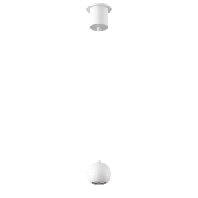 Artdelight Miami - suspension - Ø 10 x 218 cm - 10,8W dimmable LED inclus - blanc