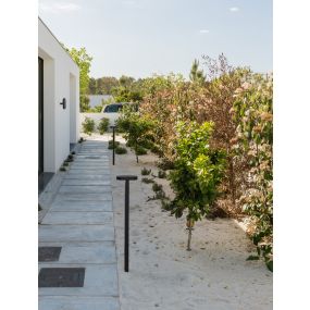 Nova Luce Ofir - lampe de jardin - 16 x 75 x 8 cm - 10W LED inclus - IP54 - anthracite foncé