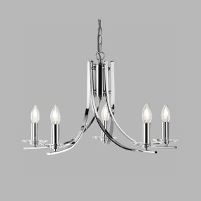 Searchlight Ascona - lustre - Ø 62 x 90 cm - chrome