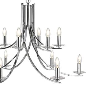 Searchlight Ascona - lustre - Ø 88 x 262 cm - chrome