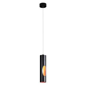 Maxlight Golden - lampe suspendue - Ø 5,5 x 120 cm - 5W LED inclus - noir et or