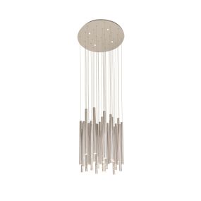 Maxlight Organic - lampe suspendue - Ø 62 x 190 cm - 33 x 1W + 4 x 3W LED dimmable inclus - chrome
