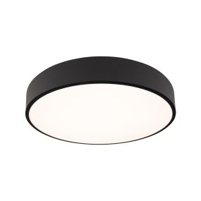 Maxlight Roundy - plafonnier - Ø 45 x 7 cm - 36W LED dimmable inclus - IP54 - noir