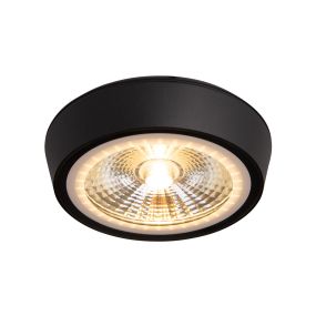Maxlight Charon - plafonnier - Ø 12,8 x 3 cm - 12W LED inclus - IP65 - noir mat
