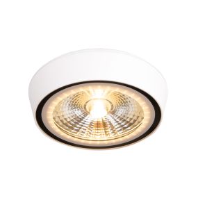 Maxlight Charon - plafonnier - Ø 12,8 x 3 cm - 12W LED inclus - IP65 - blanc mat