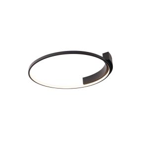 Maxlight Velvet - plafonnier - Ø 60 x 8 cm - 38W LED inclus - noir