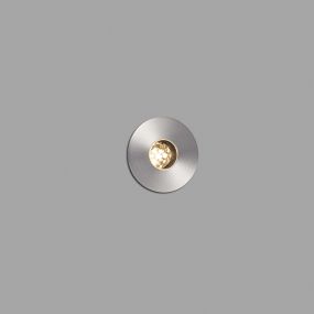 Faro Grund - spot rond pour l'extérieur - Ø 37 mm, Ø 32 mm à encastrer - 2W LED inclus - IP67 - acier inoxydable satiné - couleur de lumière blanc chaud (2700K)