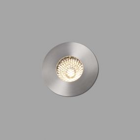 Faro Grund - spot rond pour l'extérieur - Ø 80 mm, Ø 60 mm à encastrer - 7W LED inclus - IP67 - acier inoxydable satiné - couleur de lumière blanc chaud (2700K)