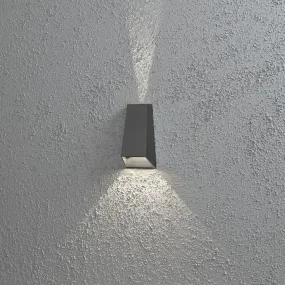 Konstsmide Imola - applique murale extérieure - 9 x 6,5 x 17 cm - LED 6W inclus - IP54 - anthracite