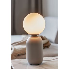 Nordlux Notti - lampe à poser - Ø 15 x 34,5 cm - gris et blanc