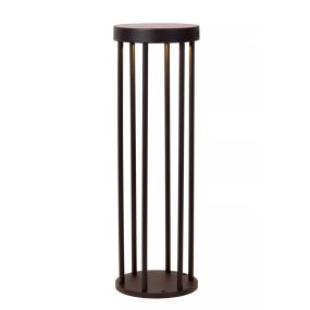 Lucide Jackson - lampe sur pied avec capteur solaire jour/nuit - Ø 16 x 50 cm - 2W LED dimmable inclus - IP65 - noir