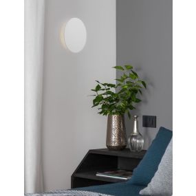 Nova Luce Cyrcle - applique murale - Ø 30 x 3,2 cm - 22,5W LED inclus - blanc sable
