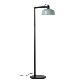 Faro Tatawin - lampadaire - 30 x 47,7 x 148 cm - noir satiné et bleu grisâtre brillant