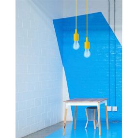 Nova Luce Swing - lampe suspendue - Ø 4,5 x 100 cm - jaune