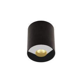 Maxlight Plasma - plafonnier - Ø 7,3 x 8,5 cm - 13W LED inclus - IP54 - noir