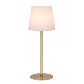 Lucide Tyon - lampe de table rechargeable - Ø 15 x 41 cm - 2W dimmable LED inclus - IP65 - or