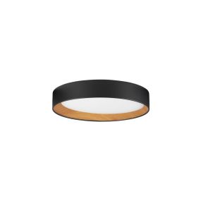 Nova Luce Stake - plafonnier - Ø 45 x 8 cm - 40W LED dimmable inclus - noir sable