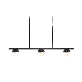 Nordlux Contina - lampe suspendue - 90 x 10 x 241,3 cm - noir et blanc opale