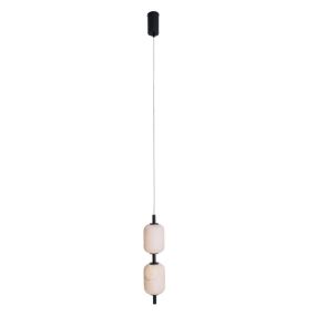 Maxlight Elena - lampe suspendue - Ø 12 x 220 cm - 8W LED dimmable inclus - noir et blanc