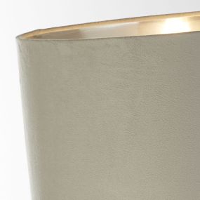 Searchlight Whitby - lampe à poser - Ø 38 x 67 cm - chrome, argent et gris