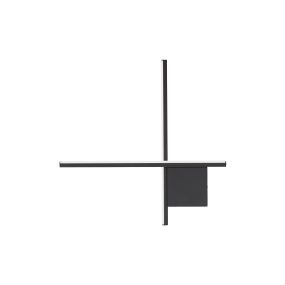 Nova Luce Cross - applique murale - 50 x 50 x 4 cm - 15W LED inclus - noir sablé