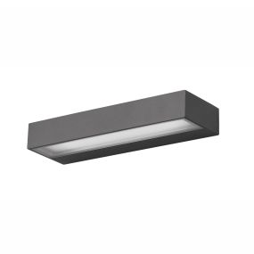 Nova Luce Fungo - applique d'extérieur - 22 x 7,6 x 3,2 cm - 12W LED inclus - IP65 - gris foncé