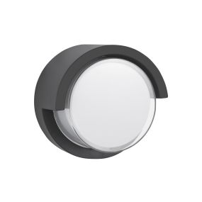 Nova Luce Max - applique murale extérieure - Ø 16 x 10 cm - 12W LED inclus - IP65 - gris foncé