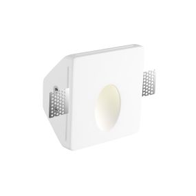 Nova Luce Cirocco - applique encastrée - 10 x 10 cm - 1W LED inclus - crépi blanc