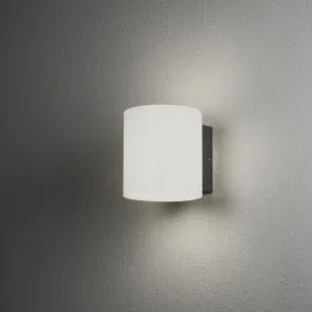 Konstsmide Foggia – applique murale extérieure – 14 x 17,5 x 15 cm – 10W LED incl. – IP54 – anthracite et opale