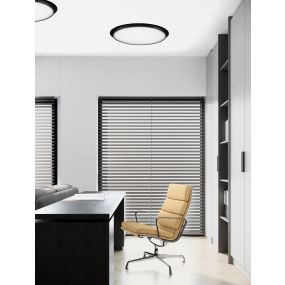 Nova Luce Perfect Profile Trimless - spot à encastrer avec télécommande - Ø 400 mm, 475 mm encastré - 24W LED dimmable inclus - 2700K-6000K - noir