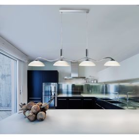 Searchlight LED Bar Lights - lampe suspendue - 110 x 20 x 130 cm - chrome