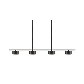 Nordlux Clyde - lampe suspendue - 115 x 8,5 x 209,3 cm - gradateur à 3 niveaux - 4 x 5W LED inclus - noir