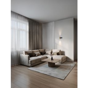 Nova Luce Paron - applique murale - 5,5 x 15 x 15 cm - 6W LED inclus - noir sablé et or