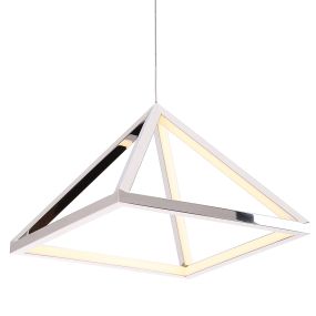 Maxlight Peak - lampe suspendue - Ø 30 x 180 cm - 20W LED inclus - chrome