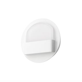 Nova Luce Polso - applique murale - Ø 15 x 4,8 cm - 6W LED inclus - blanc mat