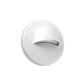 Faro Brow - applique murale - Ø 12 x 7 cm - 3W LED inclus - IP44 - blanc mat