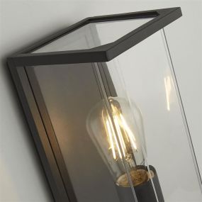 Searchlight Picadilly - lampe murale extérieure - 13 x 27 cm - IP44 - gris foncé