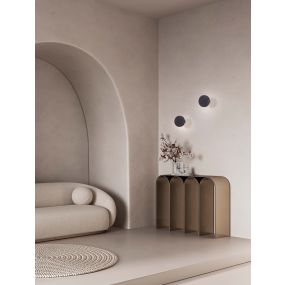 Nova Luce Nano - applique murale - Ø 10 x 9,4 cm - 5W LED inclus - noir sablé