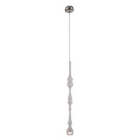 Maxlight Murano - lampe suspendue - Ø 6 x 190 cm - 3W LED inclus - chrome