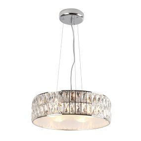 Maxlight Diamante - lampe suspendue - Ø 38 x 135 cm - chrome